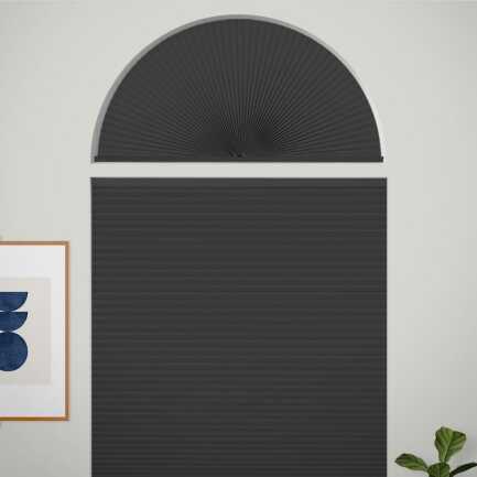 Double Cell Blackout Arch Window Shades