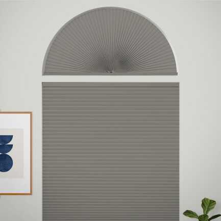 Double Cell Blackout Arch Window Shades