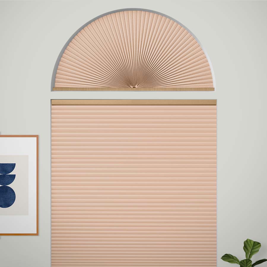 Double Cell Blackout Arch Window Shades 1279