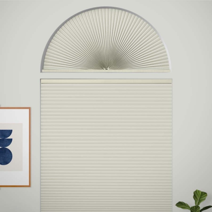 Double Cell Blackout Arch Window Shades
