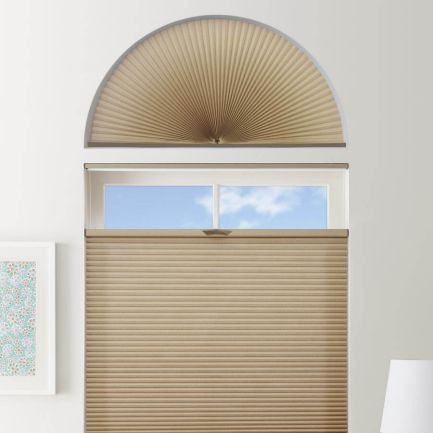 Double Cell Light Filtering Arch Window Shades