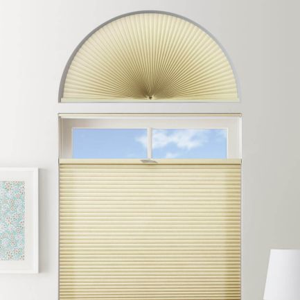 Double Cell Light Filtering Arch Window Shades
