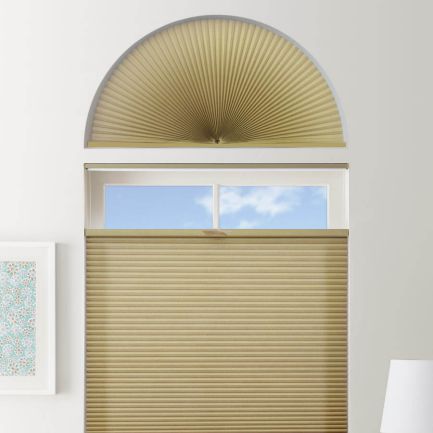 Double Cell Light Filtering Arch Window Shades