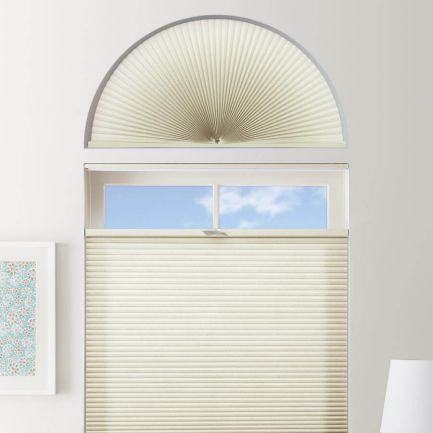 Double Cell Light Filtering Arch Window Shades