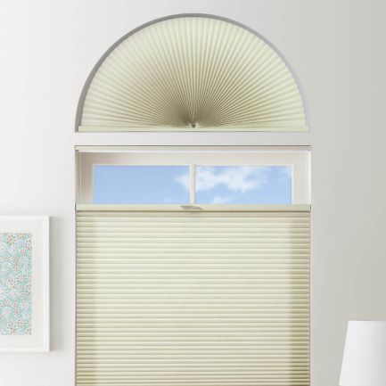 Double Cell Light Filtering Arch Window Shades