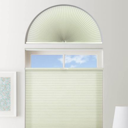 Double Cell Light Filtering Arch Window Shades