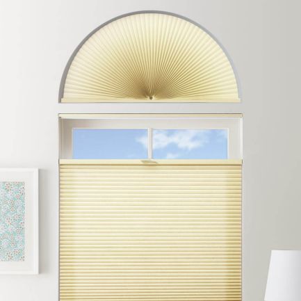 Double Cell Light Filtering Arch Window Shades