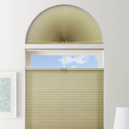 Double Cell Light Filtering Arch Window Shades