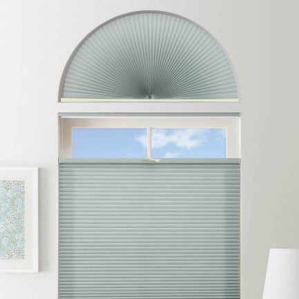 Double Cell Light Filtering Arch Window Shades