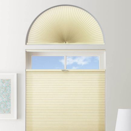 Double Cell Light Filtering Arch Window Shades