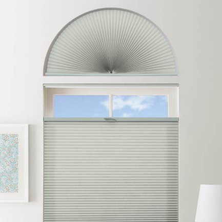 Double Cell Light Filtering Arch Window Shades