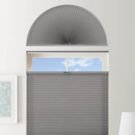 Double Cell Light Filtering Arch Window Shades