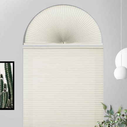 Double Cell Light Filtering Arch Window Shades