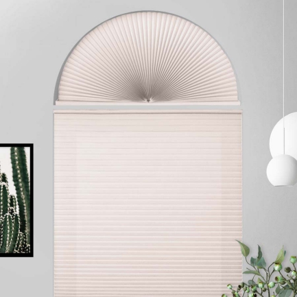 Double Cell Light Filtering Arch Window Shades