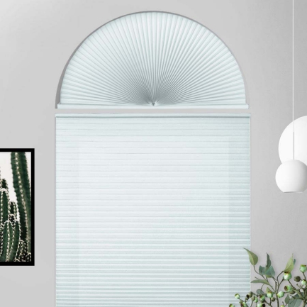 Double Cell Light Filtering Arch Window Shades