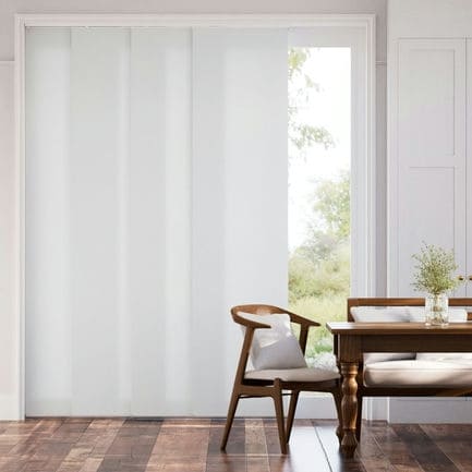 Premium Light Filtering Fabric Panel Track Blinds