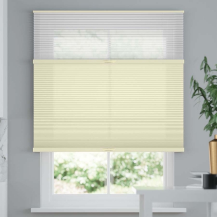 Premium Two Fabric Top-Down Bottom-Up Light Filtering Cellular Shades