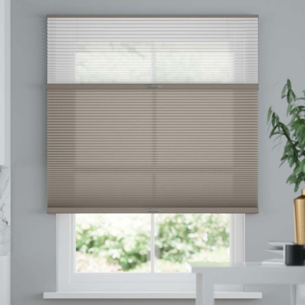 Premium Two Fabric Top-Down Bottom-Up Light Filtering Cellular Shades