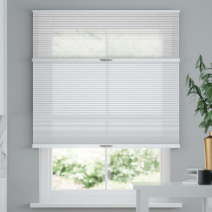 Premium Two Fabric Top-Down Bottom-Up Light Filtering Cellular Shades