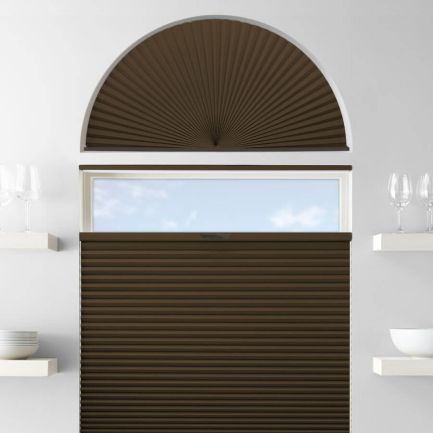 Single Cell Blackout Arch Window Shades