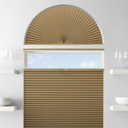 Single Cell Blackout Arch Window Shades