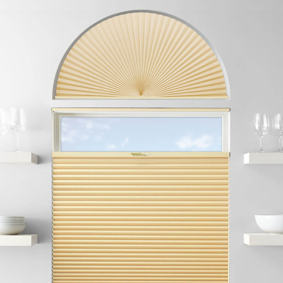 Single Cell Blackout Arch Window Shades 1278