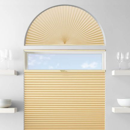 Single Cell Blackout Arch Window Shades