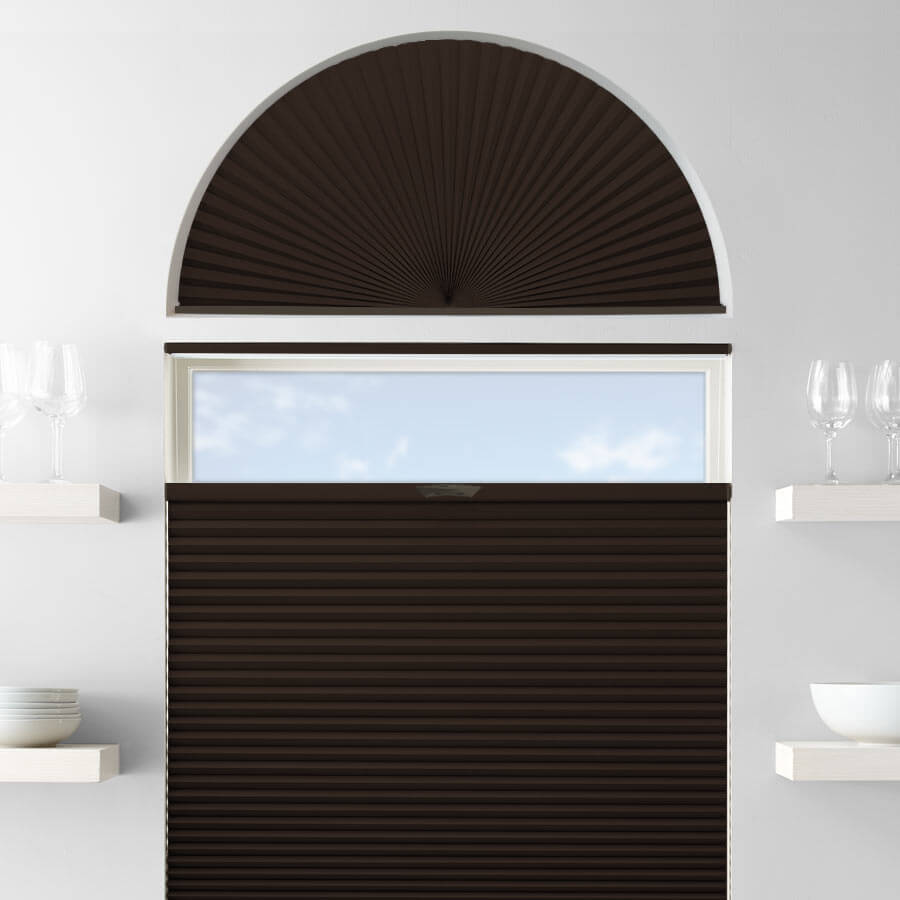 Single Cell Blackout Arch Window Shades 1278