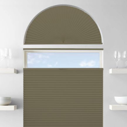 Single Cell Blackout Arch Window Shades
