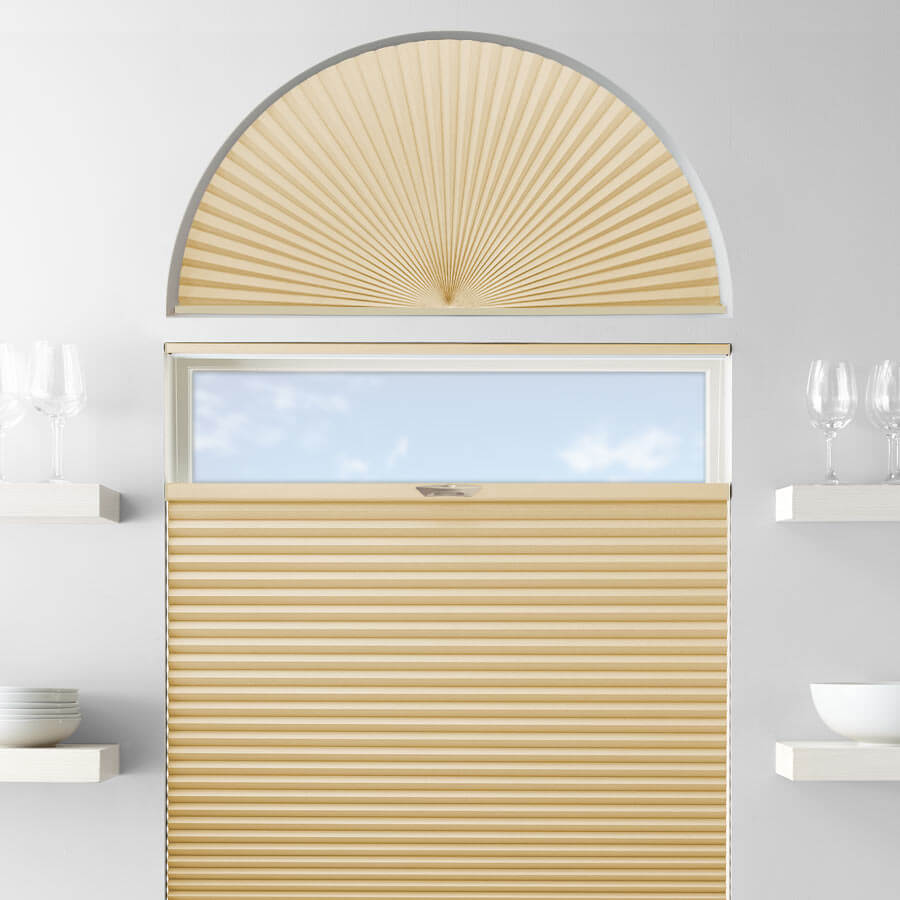 Single Cell Blackout Arch Window Shades 1278