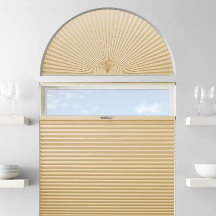 Single Cell Blackout Arch Window Shades