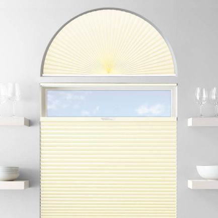 Single Cell Blackout Arch Window Shades