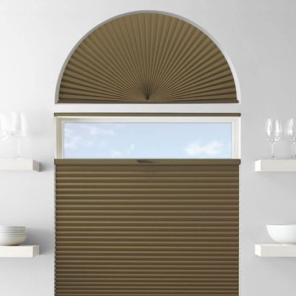 Single Cell Blackout Arch Window Shades