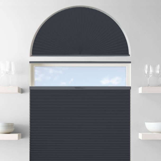 Single Cell Blackout Arch Window Shades 1278