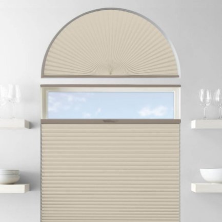Single Cell Blackout Arch Window Shades