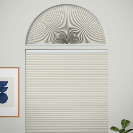 Single Cell Blackout Arch Window Shades