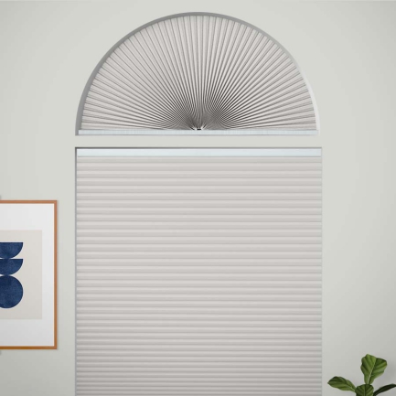 Single Cell Blackout Arch Window Shades