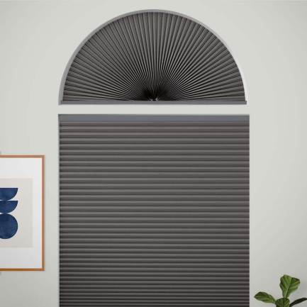 Single Cell Blackout Arch Window Shades
