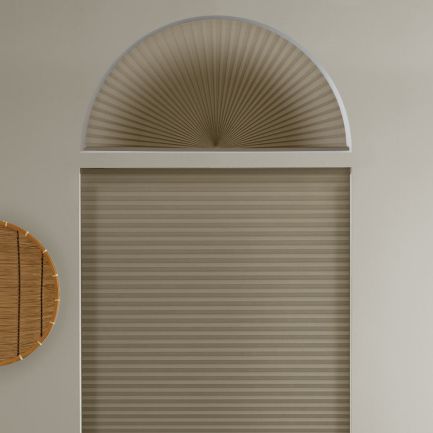 Single Cell Light Filtering Arch Window Shades