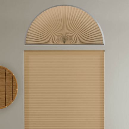 Single Cell Light Filtering Arch Window Shades
