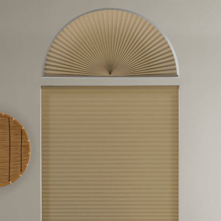 Single Cell Light Filtering Arch Window Shades