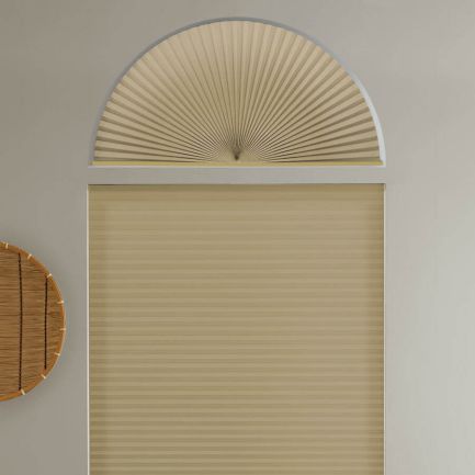 Single Cell Light Filtering Arch Window Shades