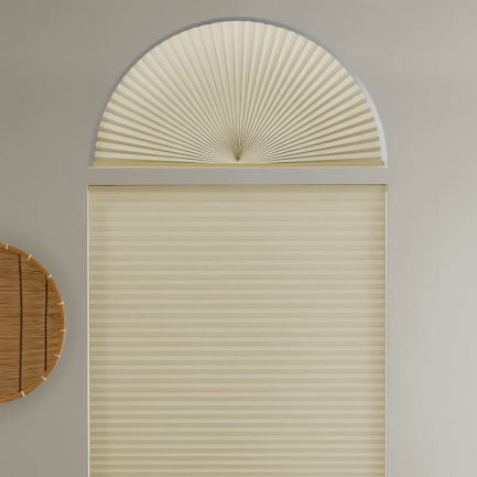 Single Cell Light Filtering Arch Window Shades