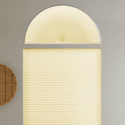 Single Cell Light Filtering Arch Window Shades