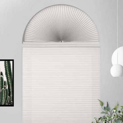 Single Cell Light Filtering Arch Window Shades