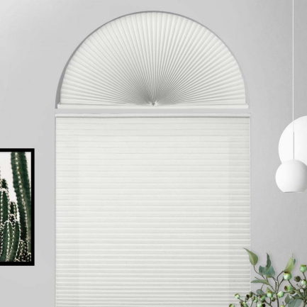 Single Cell Light Filtering Arch Window Shades