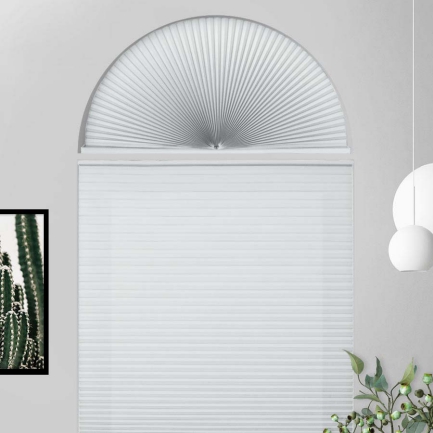 Single Cell Light Filtering Arch Window Shades