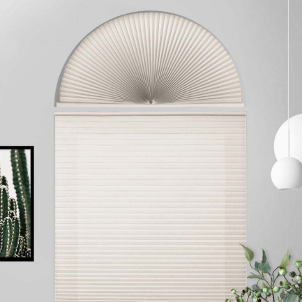 Single Cell Light Filtering Arch Window Shades