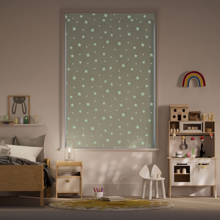 Stargazer Glow-in-the-Dark Kids’ Roller Shades 1874