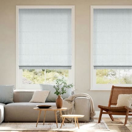 Striped Roman Shades